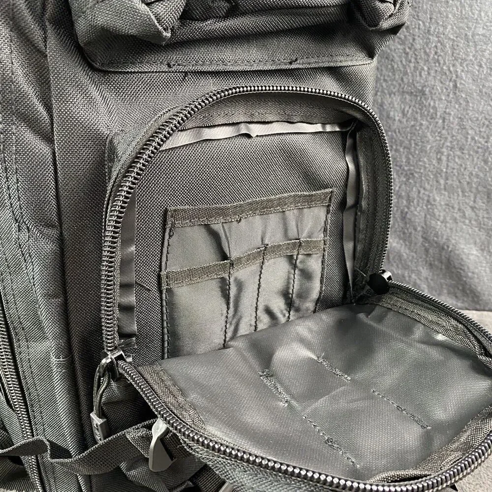 Evatac Tactical Adjustable Backpack 9” Span 3 Dividers Pockets Buckle Flag